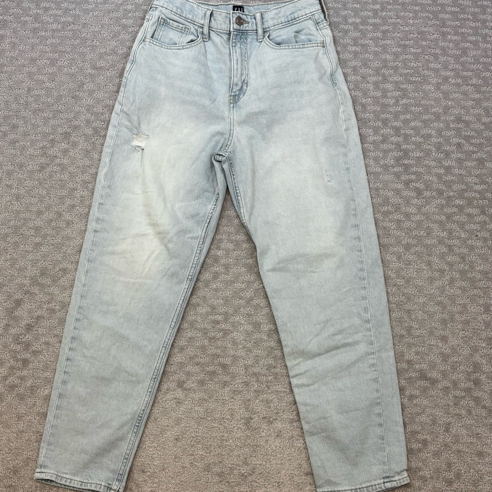 GAP DENIM Kids Girls Teen HIGH RISE   Mom Jeans Blue  SIZE 16